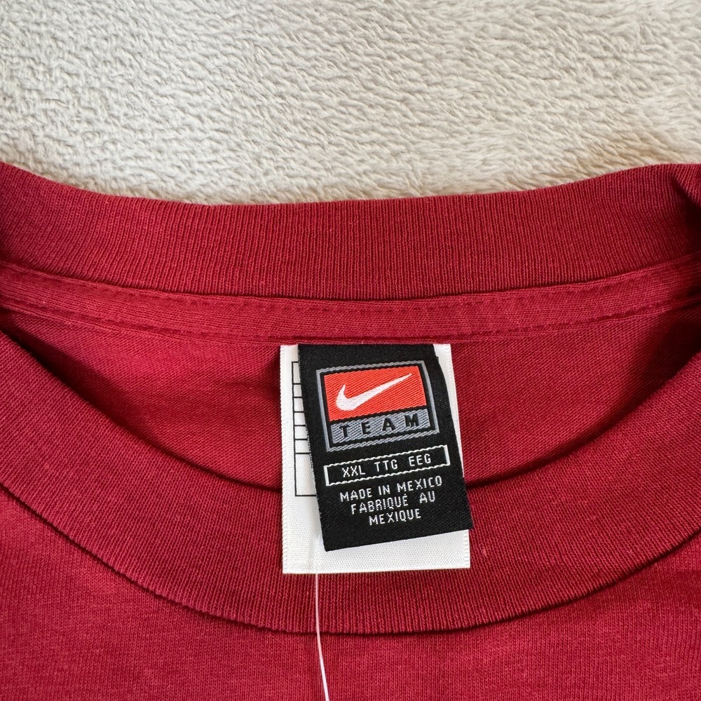 NWT‎ Vintage 90s Nike Arkansas Razorback Football NCAA Shirt Mens 2XL Red - Picture 3 of 7